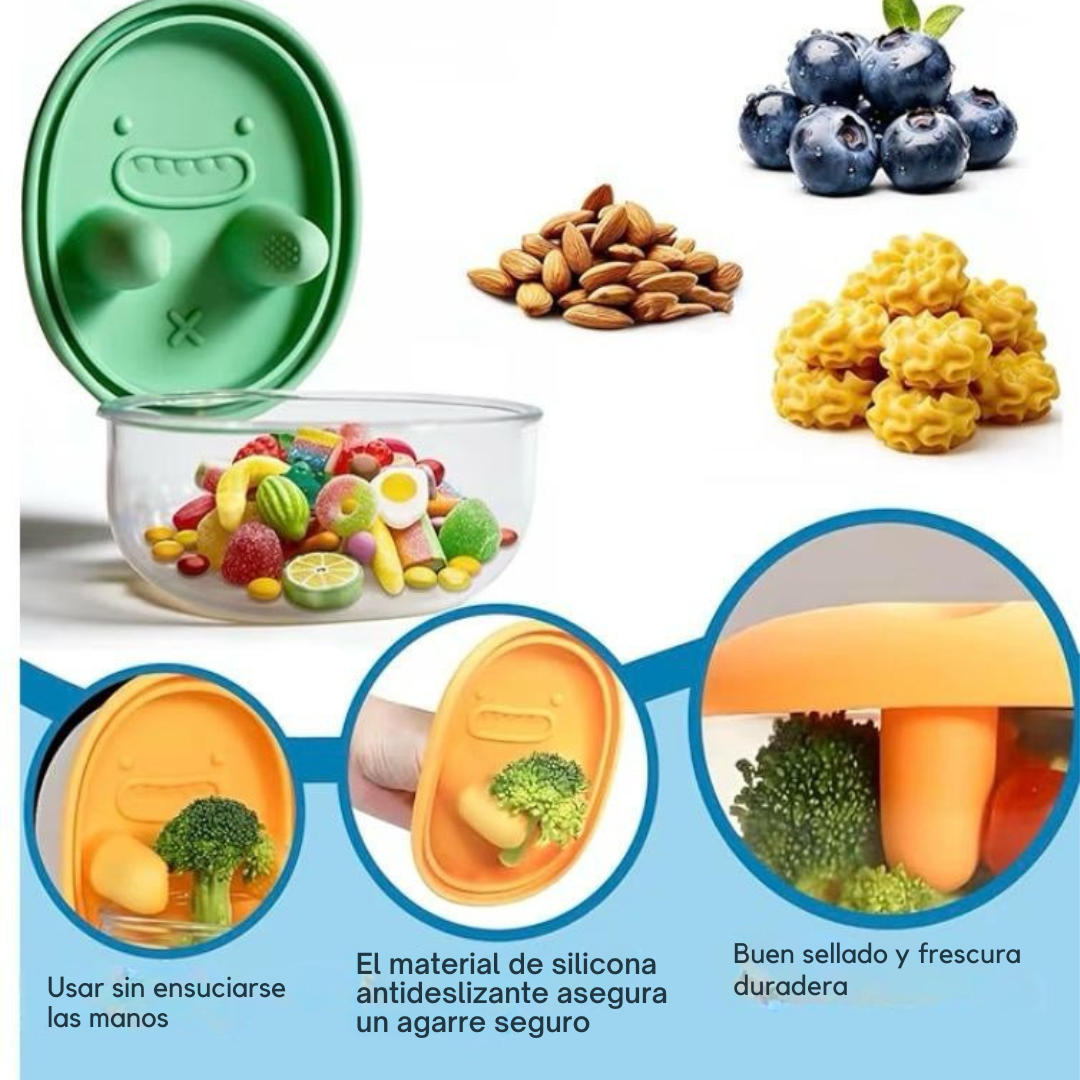 Fiambrera higiènica con tapa de silicona